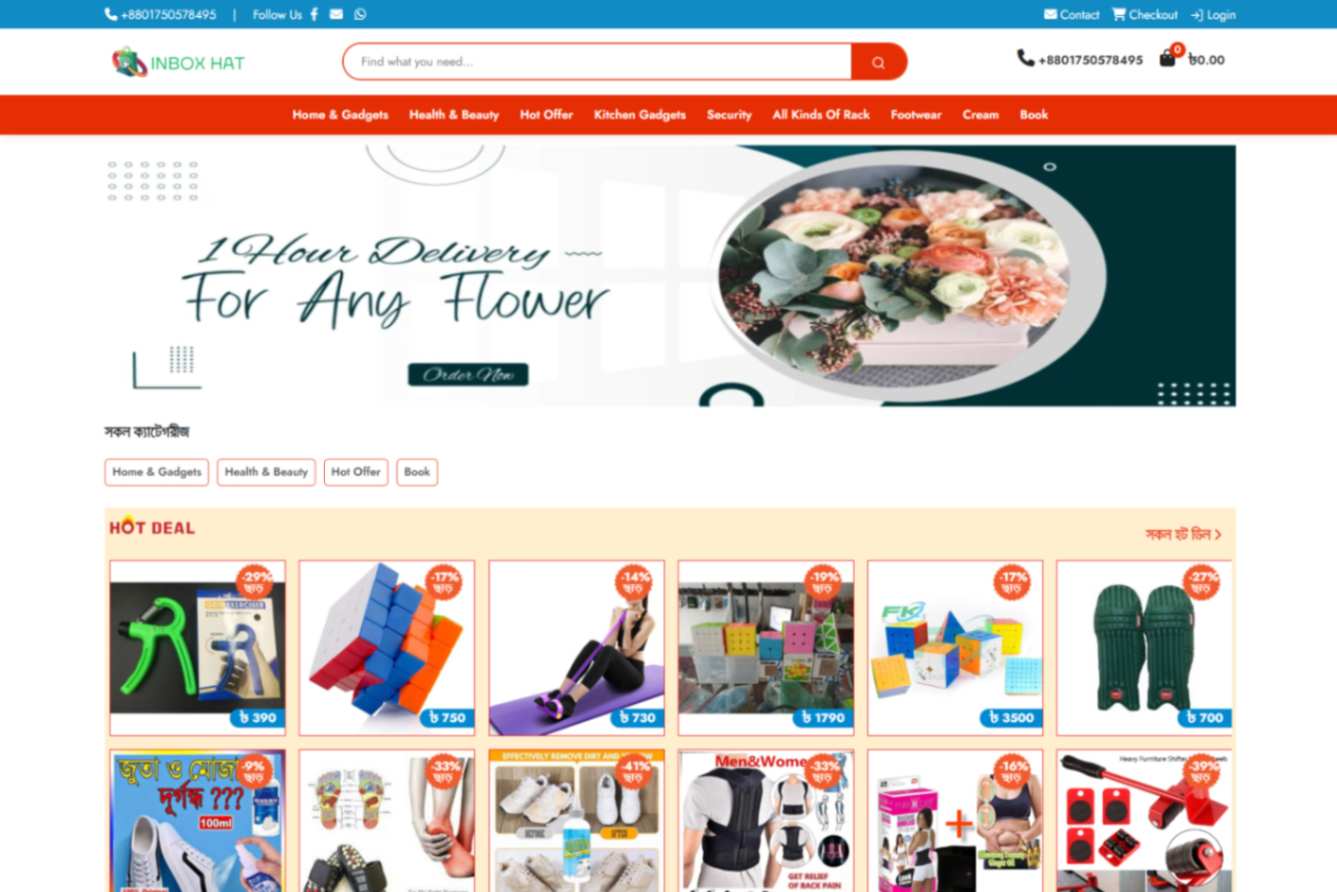 Inboxhat Ecommerce Website